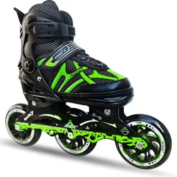 Jaspo Radar Hydra-Max Dual Adjustable Inline Shoe Skates Combo (Green) Size - S image 2