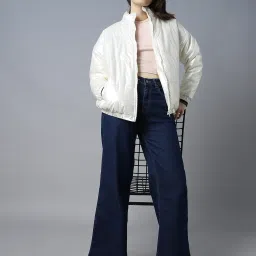 High Star White Regular Fit Puffer Jacket image 4