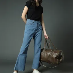 High Star Blue Cotton Straight Fit Mid Rise Jeans image 4