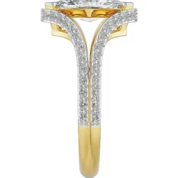 Emori 14k Yellow Gold & Diamond Marquise Cut Bridal Ring image 2