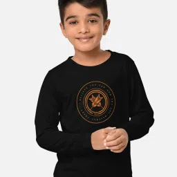 HELLCAT Black Printed Full Sleeves T-Shirt image 1