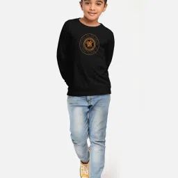 HELLCAT Black Printed Full Sleeves T-Shirt image 4