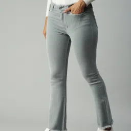 showoffff SHOWOFF Bootcut Clean Look Grey Jeans image 2