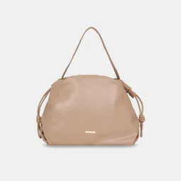 Forever Glam by Pantaloons Beige Solid Medium Shoulder Handbag image 2