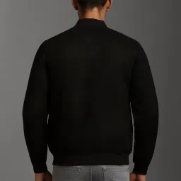 Louis Philippe Black Regular Fit Bomber Jacket image 2