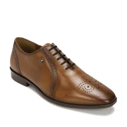 Louis Philippe Men's Brown Oxford Shoes image 2