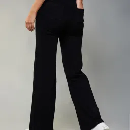 DOLCE CRUDO Black Relaxed Fit High Rise Jeans image 2
