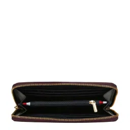 Tommy Hilfiger Greta Maroon Leather Logo Wallet image 4