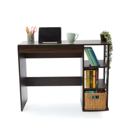 Green Soul Mekong Engineered Wood Study Table in Wood Black image 4
