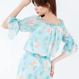 Zink London Blue Printed Top image 2