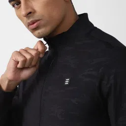 Van Heusen Flex Black Cotton Regular Fit Camouflage Jacket image 4