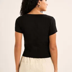 People by Pantaloons Black Plain Top image 2