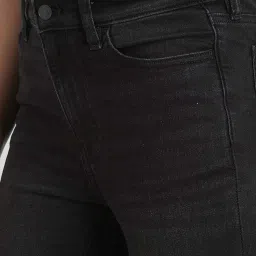 American Eagle Black Regular Fit Distressed Jeans image 4