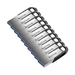 SanDisk Ultra Flair CZ73 64 GB USB 3.0 Flash Drive Pack of 10 (Silver) image 1