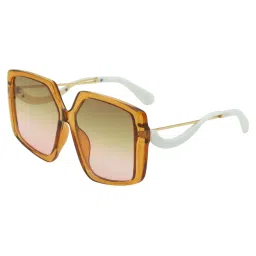 Ted Smith Yellow Square UV Protection Sunglasses for Women image 4