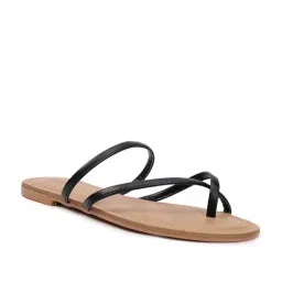 Forever 21 Women's Black Cross Strap Sandals-picture-19