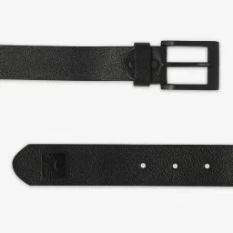Spykar Black Textured Leather Casual Belt image 4