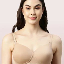 Enamor Beige Non-Wired Padded T-Shirt Bra-picture-17