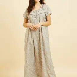 Sweet Dreams Grey Printed Nighty-picture-37