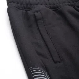 ALCIS Black Regular Fit Printed Sports Trackpants image 4