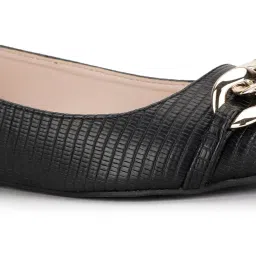Bata Women's Black Flat Ballets image 4