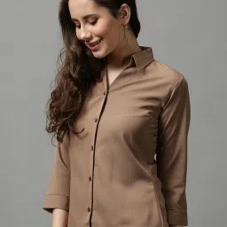 showoffff SHOWOFF Brown Regular Fit Shirt image 3