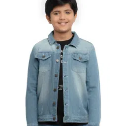 Under Fourteen Only Kids Blue Regular Fit Full Sleeves Jacket-image-41