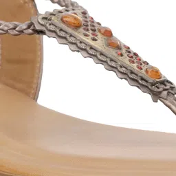 Bata Women's Gun Metal Sling Back Wedges image 4