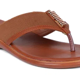 Bata Women's Brown Thong Wedges image 4