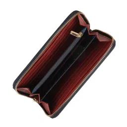 Tommy Hilfiger Negra Navy Solid Zip Around Wallet for Women image 4