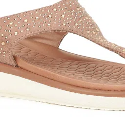 Bata Women's Pink Thong Wedges image 4