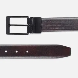 Louis Philippe Black & Brown Leather Reversible Belt image 4