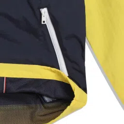 Tommy Hilfiger Kids Star Fruit Yellow & Twilight Navy Color Block Full Sleeves Jacket image 4