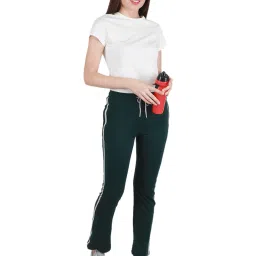 Monte Carlo Green Regular Fit Mid Rise Track Pants image 4