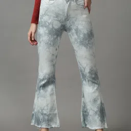showoffff SHOWOFF Grey Tie & Dye Mid Rise Jeans image 1