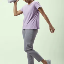 Ajile by Pantaloons Lilac Cotton Graphic Print Sport T-Shirt image 4