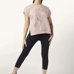 Ajile by Pantaloons Pink Cotton Printed Sports Top image 4