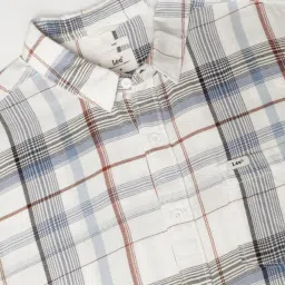 Lee White Slim Fit Check Shirt image 4