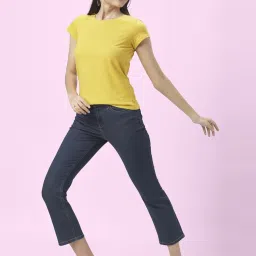 People by Pantaloons Blue Cotton High Rise Jeans image 4