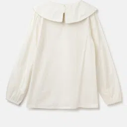 United Colors of Benetton Kids White Embroidered Full Sleeves Top image 2