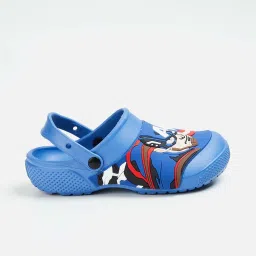 Fame Forever by Lifestyle Kids Blue & Red Back Strap Clogs image 2