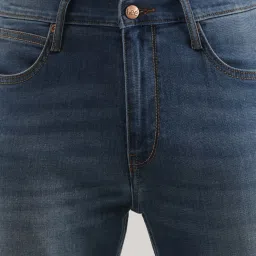 Lee Bruce Blue Skinny Fit Lightly Washed Jeans image 4