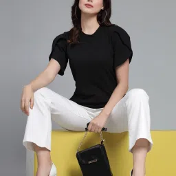 Style Quotient Black Regular Fit Top image 4