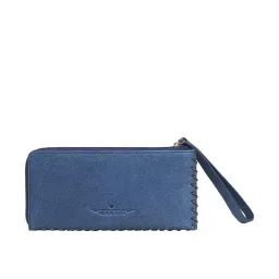 Hidesign Maasai Blue Textured Zip Around Wallet for Women image 4