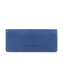 Hidesign Maasai Blue Solid Bi-Fold Wallet for Women image 4