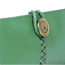 Hidesign Flower Child Green Textured Bi-Fold Wallet for Women image 4