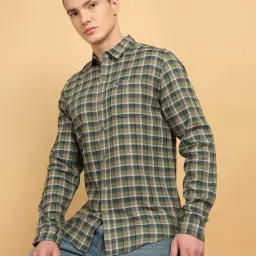 Wrangler Green Cotton Regular Fit Checks Shirt image 4