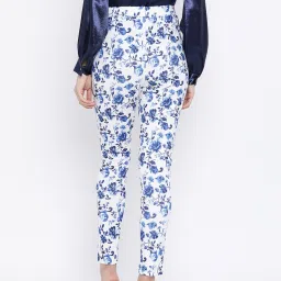 Zoella Blue & White Floral Print Trousers image 2