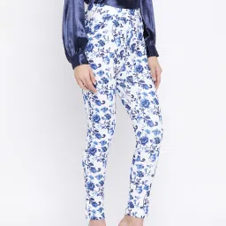 Zoella Blue & White Floral Print Trousers image 3