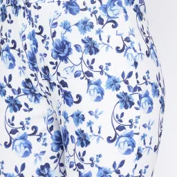 Zoella Blue & White Floral Print Trousers image 5